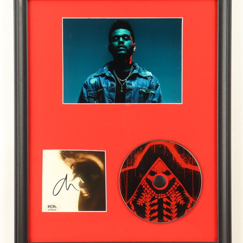 The Weeknd Signed framed Hurry Up Tomorrow CD Album Insert Display With disc PSA